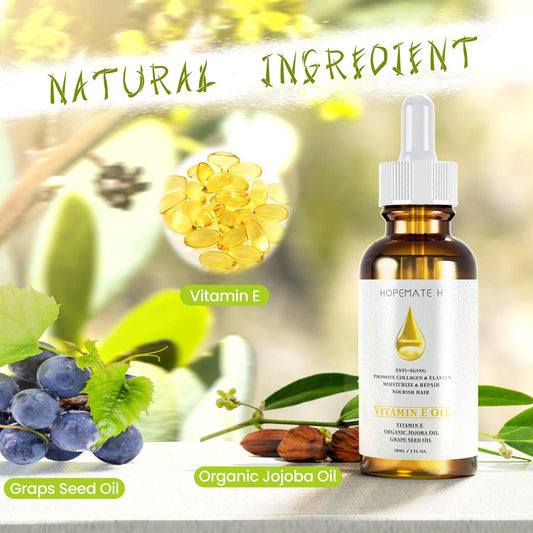 H Vitamin E Oil - Anti Aging, Reduce Wrinkles and Fine Lines for Moisturized & Youthful Skin