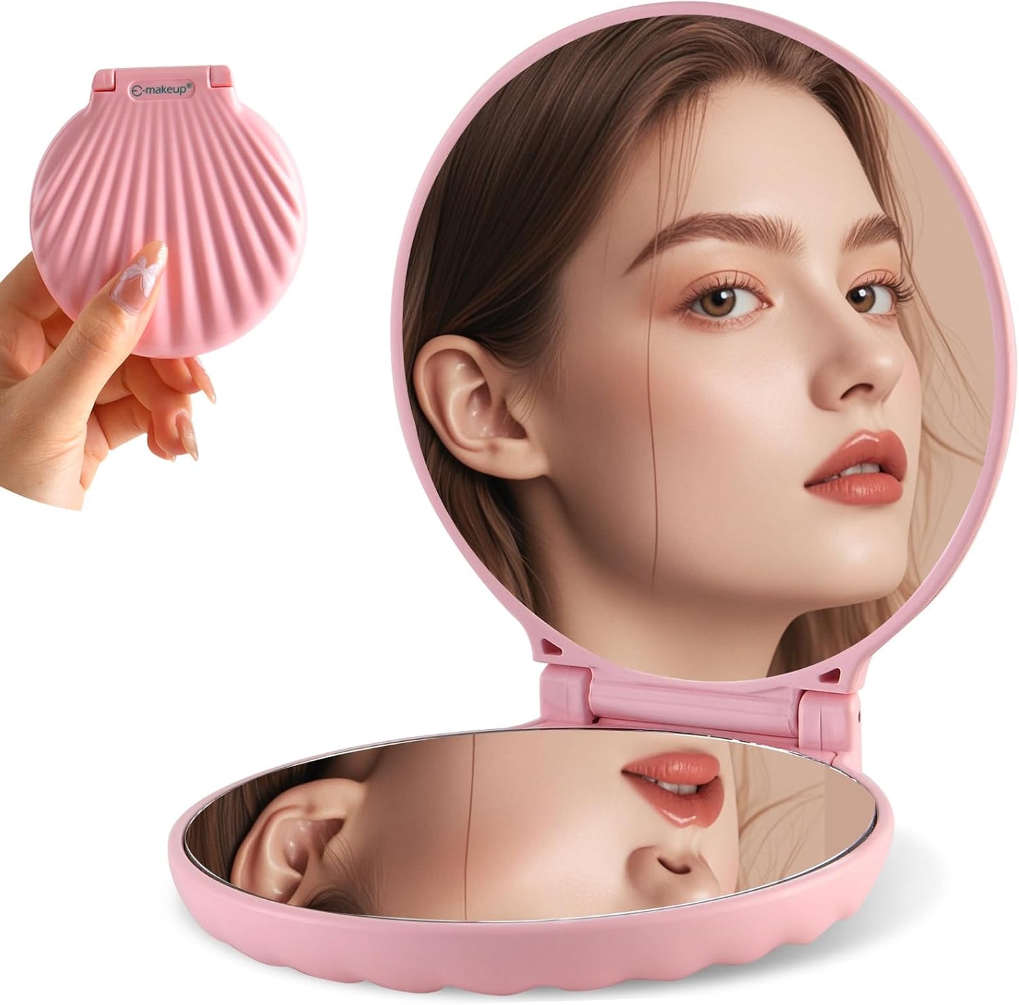 Mini Compact Mirror - 3.5" Portable, 2-Sided