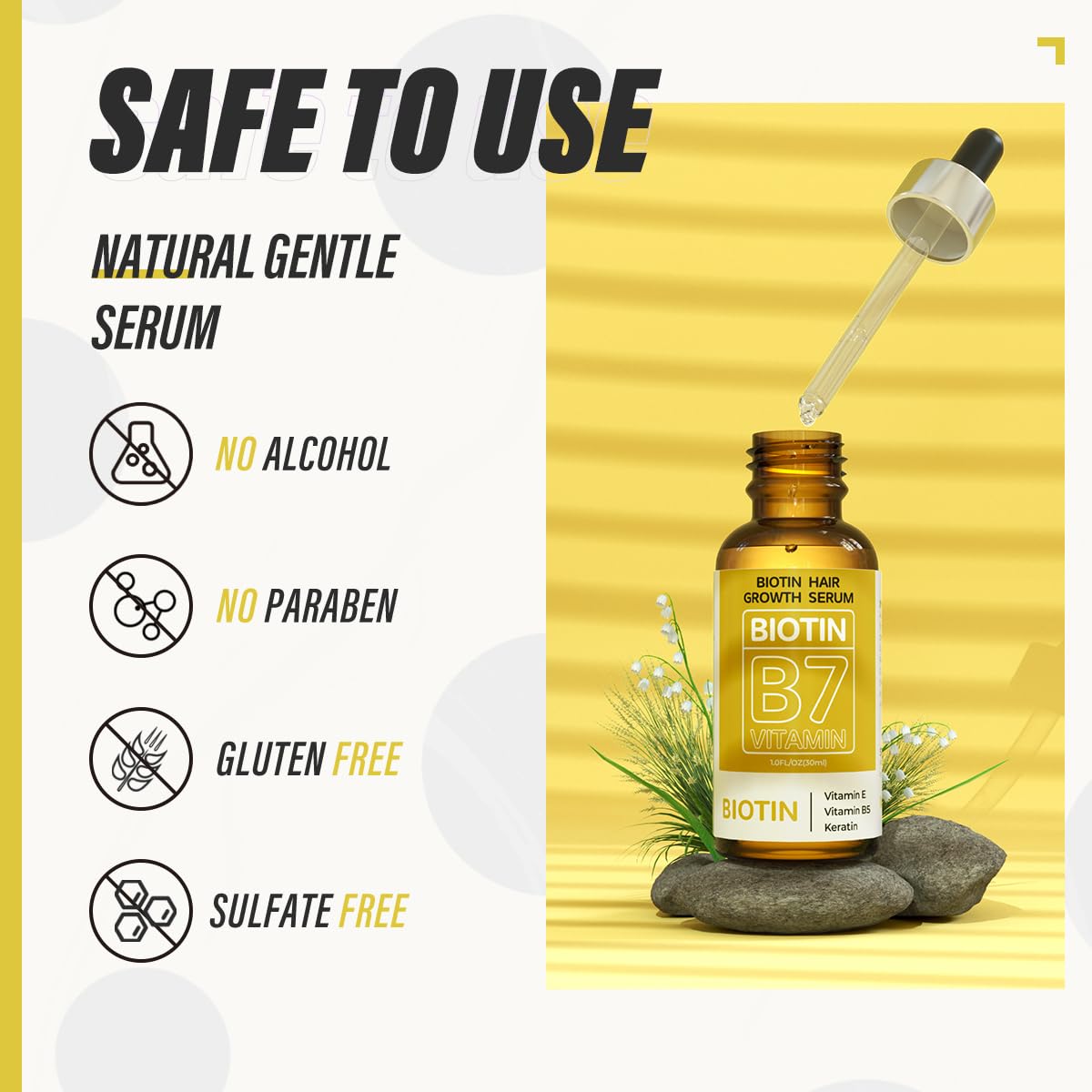 Biotin Hair Growth Serum for Stronger & Thicker Hair