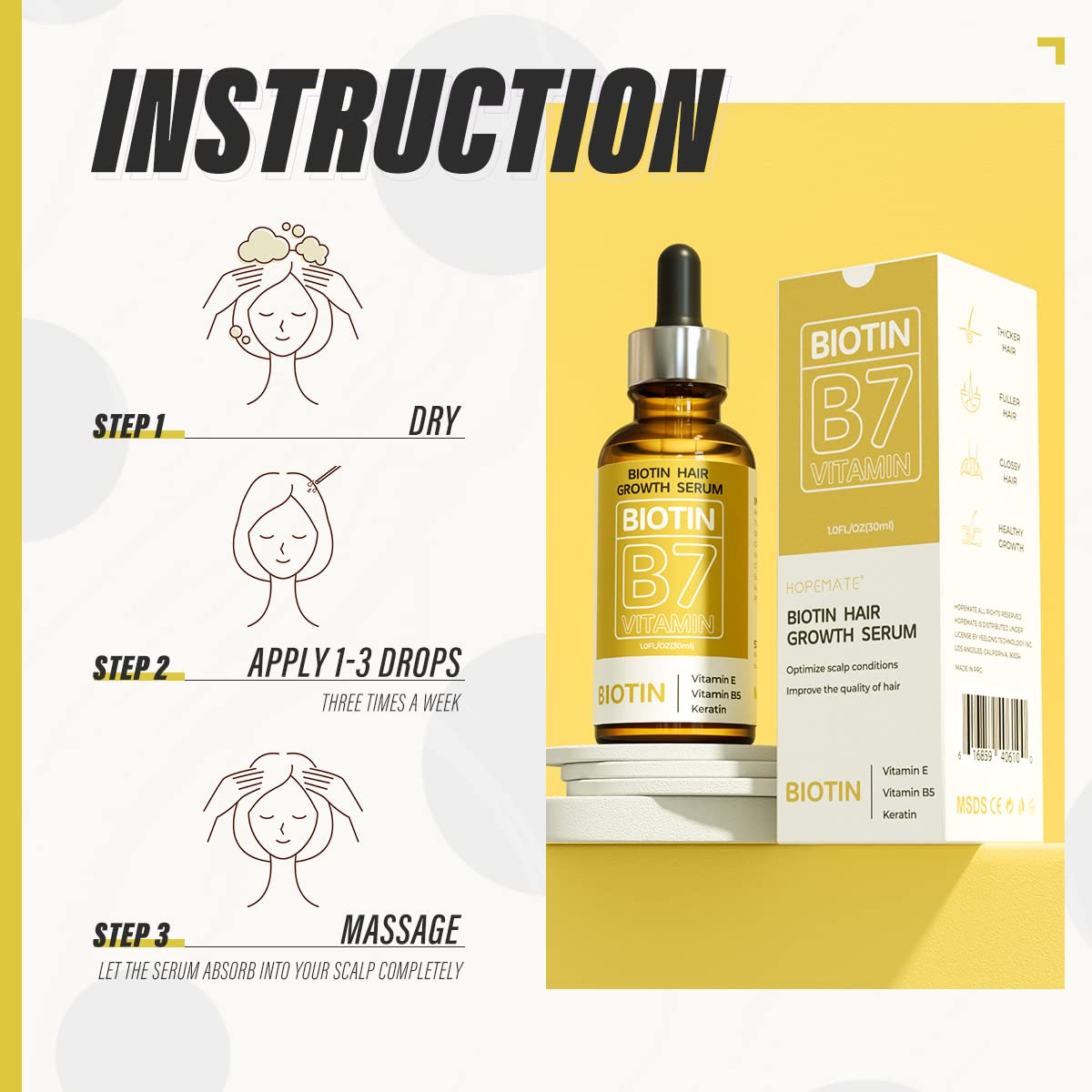 Biotin Hair Growth Serum for Stronger & Thicker Hair