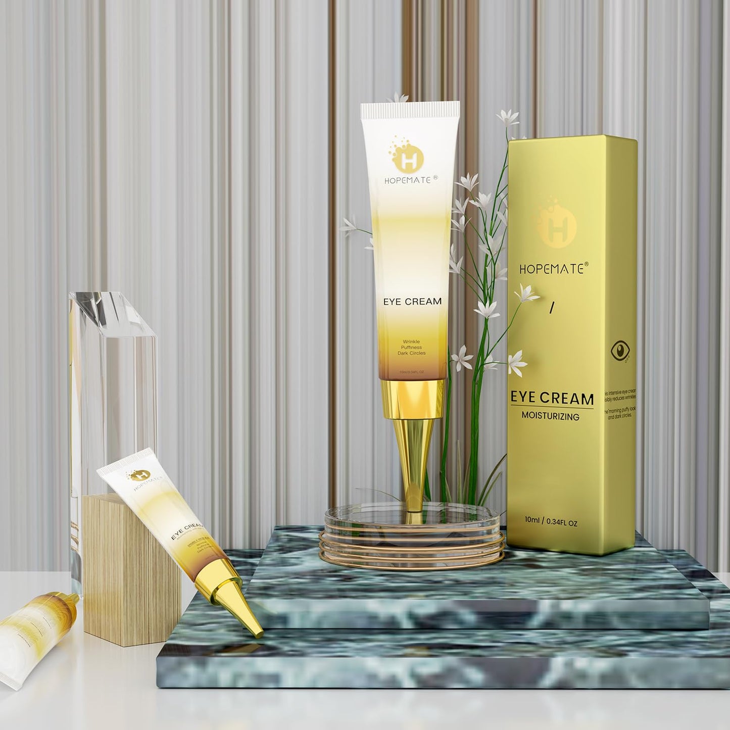 Eye Cream for Dark Circles, Puffiness, and Wrinkles, Improves and Firms eye Skin for Youthful, Refreshed Eyes-Pure Natural Material Extraction