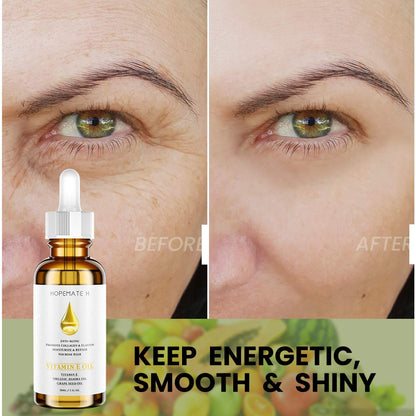H Vitamin E Oil - Anti Aging, Reduce Wrinkles and Fine Lines for Moisturized & Youthful Skin