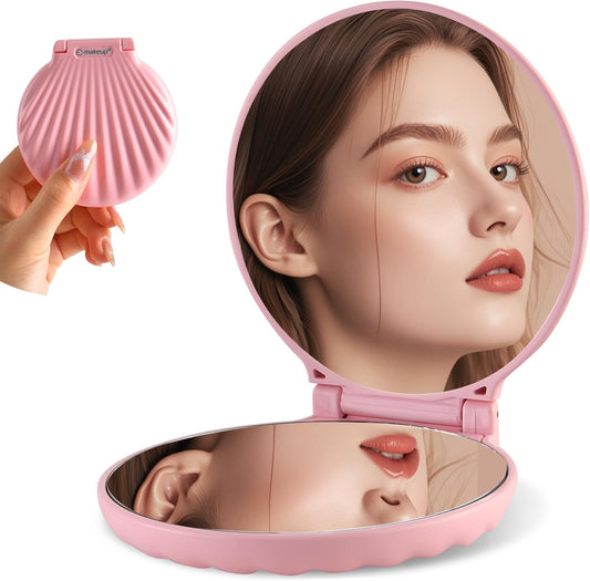 Mini Compact Mirror - 3.5" Portable, 2-Sided