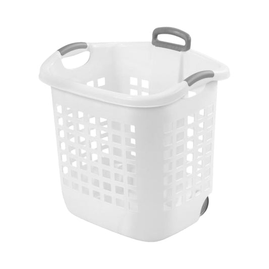 1.75 Bushel Ultra™ Wheeled Laundry Basket Plastic, White, (Pack of 1)
